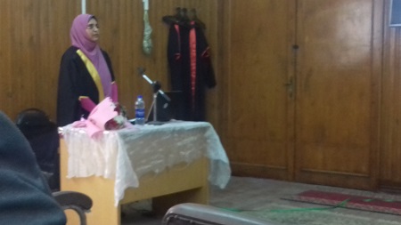 مناقشة الماجستير للطالبة/ اسلام سامى