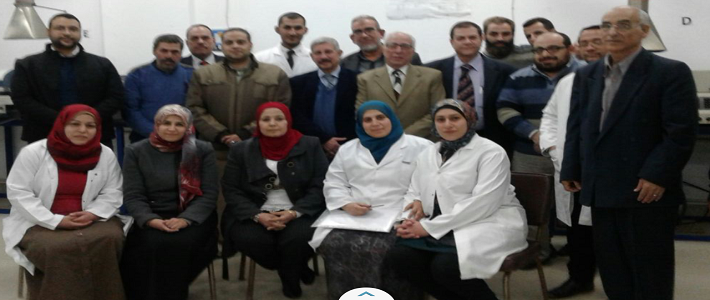 وفد المجلس الوطني للاعتماد خلال زيارة المعمل المركزي للتربة والاغذية والاعل
