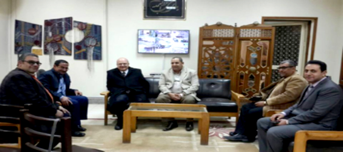 زيارة الأستاذ الدكتور خالد عبد الباري رئيس الجامعة لكلية التربية النوعية