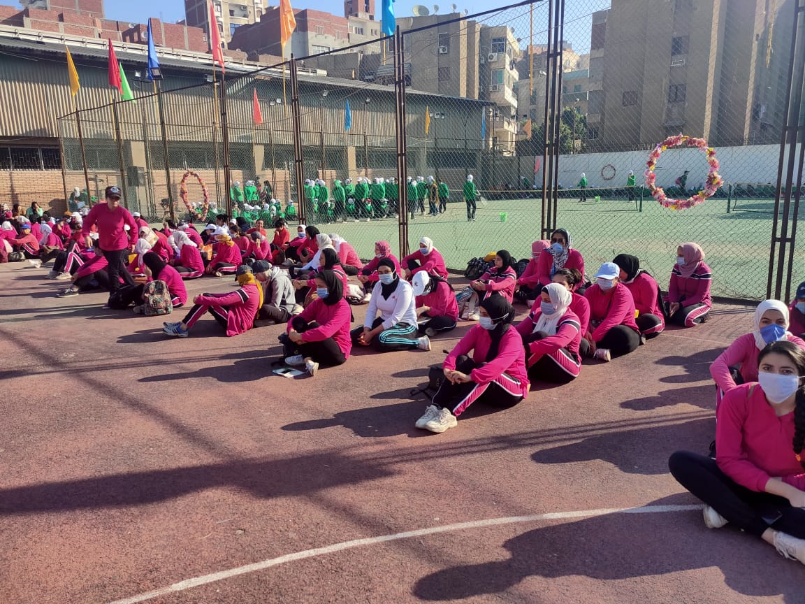 من فاعليات الامتحان التطبيقي كرة السلة ومراعاة الإجراءات الاحترازية