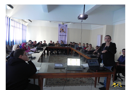 D / Khalid Hassan Abdel Bary and Dr.  Abdel Nasser Hussain Riad  and d / Mahmoud Zaki Satohi and student Ahmad Jamal Mahdi opening Y2la Games